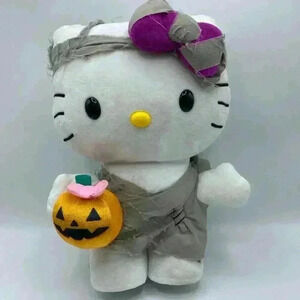 Hello Kitty Animated Halloween Mummy Holding Pumpkin Side Stepper Gemmy